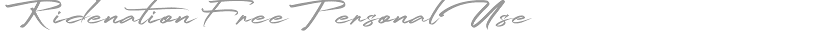Ridenation font preview